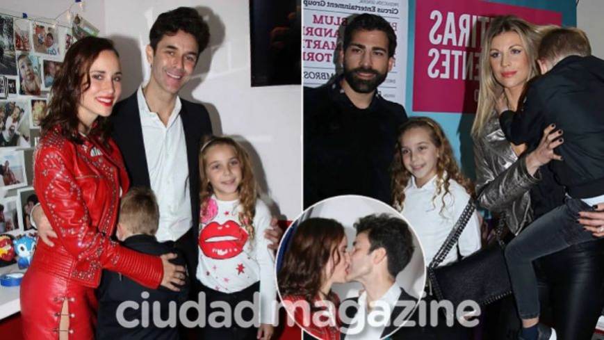 Mariano Martínez estrenó obra acompañado por su mujer, sus hijos y su exesposa con su actual pareja