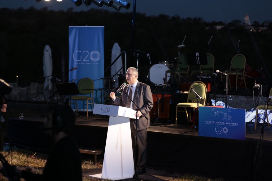 Passalacqua dio la bienvenida a los integrantes del G20 en Iguazú