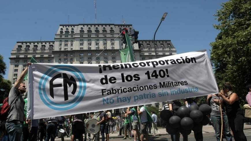 Despidieron a 150 trabajadores de Fabricaciones Militares