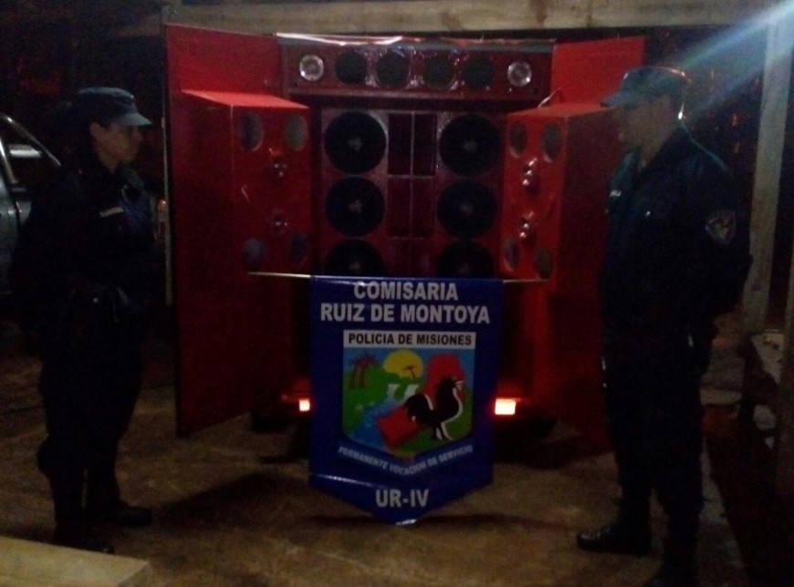 Recuperan una costosa carreta de sonido en Ruiz de Montoya