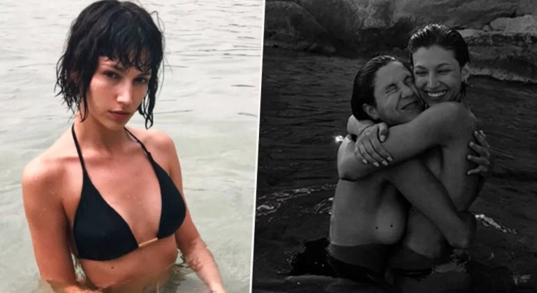 La foto de Úrsula Corberó con una amiga en una isla española, abrazadas en topless en el agua