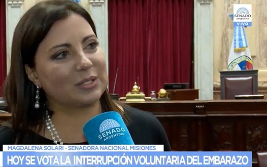 Aborto: “Mi voto es en contra, porque este proyecto es inconstitucional”, dijo Solari