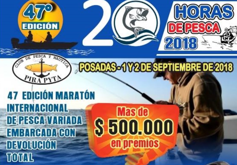 Este sábado lanzan 47° edición de las “20 Horas de Pesca” del Pirá Pytá