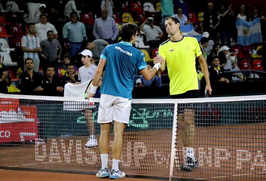 Copa Davis: Pella y Schwartzman ganaron sus partidos y Argentina está arriba ante Colombia
