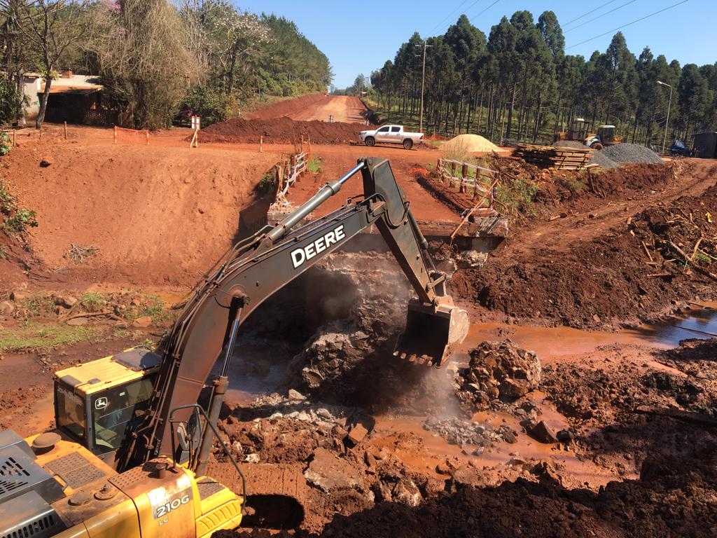 Montecarlo: el nuevo acceso a colonia Guaraypo, con porcentaje de ejecución del 35%
