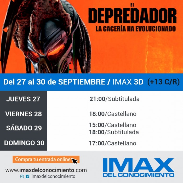 Un fin semana para emociones fuertes en el Imax del Conocimiento 2 4 - Depredador 2 - 3