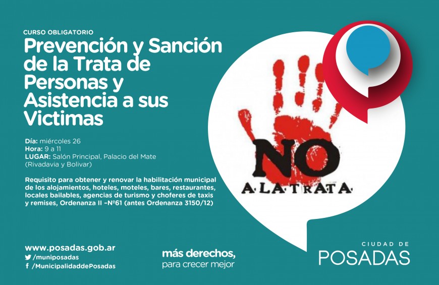 Presentan curso obligatorio sobre trata de personas para habilitaciones comerciales