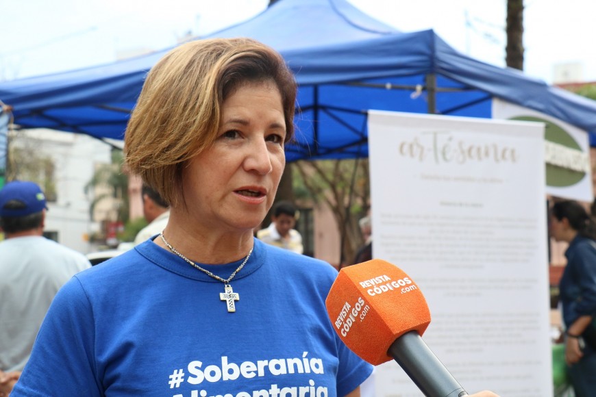 Semana de la Agroecología: feriantes expusieron sus productos en la plaza 9 de julio