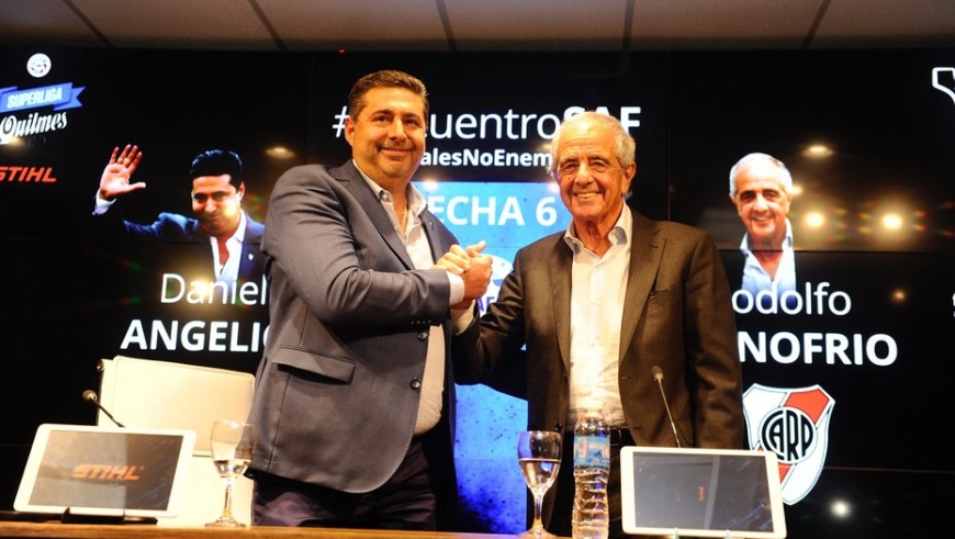 Daniel Angelici y Rodolfo D’Onofrio firmaron la paz de cara al Superclásico