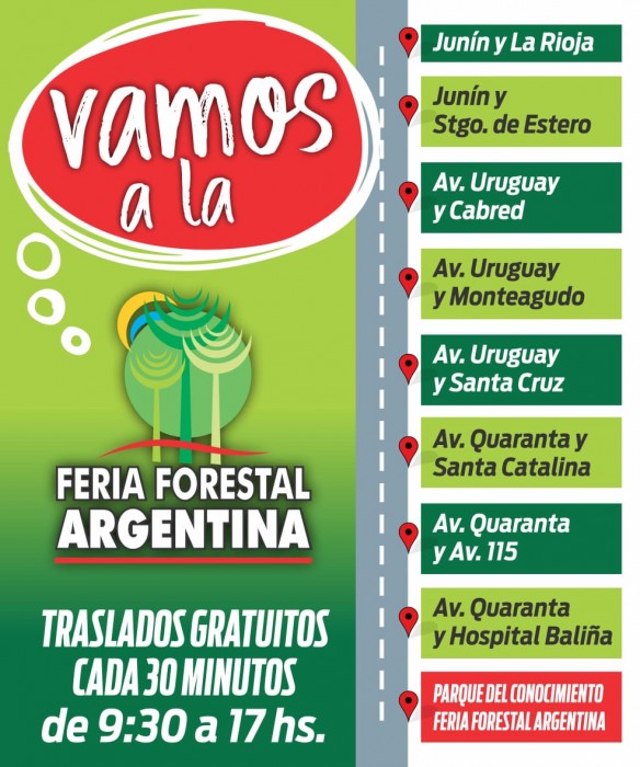 Este jueves arranca la XIII edición de la Feria Forestal Argentina 4 8 - Recorrido Colectivos Gratuitos FFA - 7