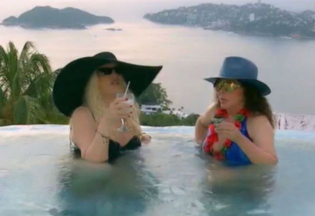 Susana Giménez con Verónica Castro, en Acapulco