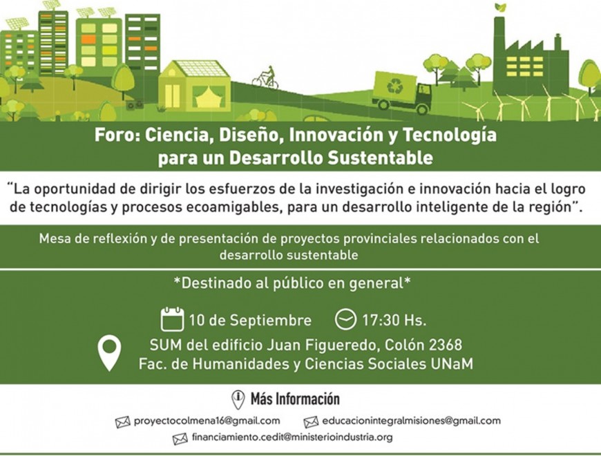 La UNaM albergará el primer foro sobre desarrollo sustentable