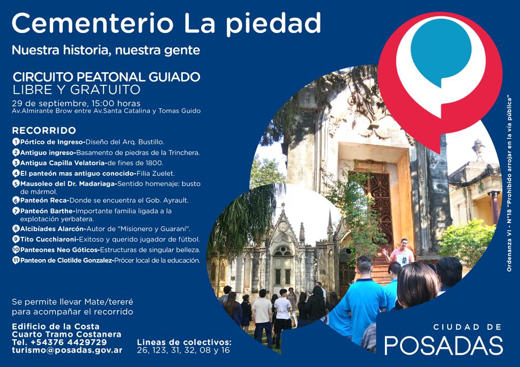 Realizarán una visita guiada por el Cementerio La Piedad