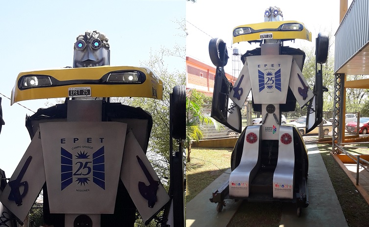 Con un Transformers, Campo Grande dio la bienvenida al Robotic Workshop Educativo para docentes