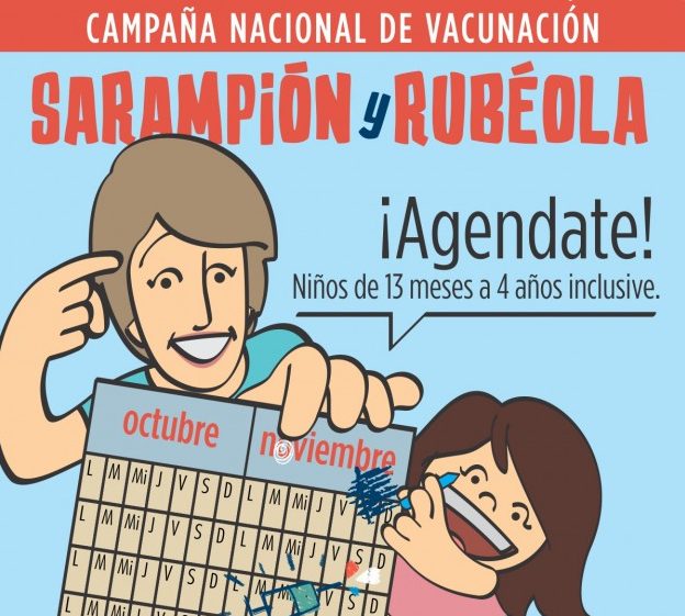 Todos los niños y niñas de 13 meses a 4 años inclusive deben vacunarse contra el sarampión y rubeola