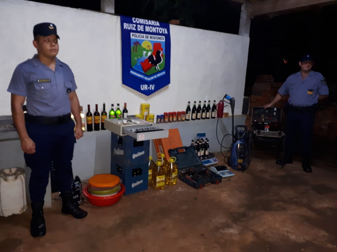 Ruiz de Montoya: recuperaron elementos robados a un comercio