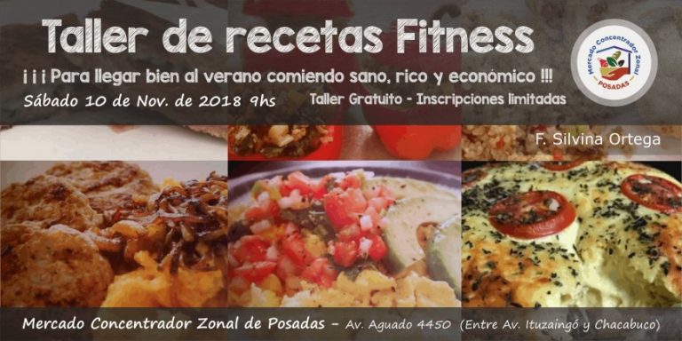 Brindarán el taller “Recetas Fitness” en el Mercado Concentrador de Posadas