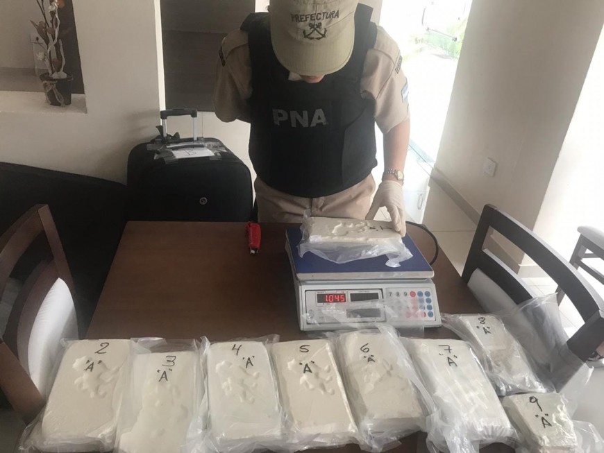 Prefectura incautó nueve paquetes de cocaína en Iguazú