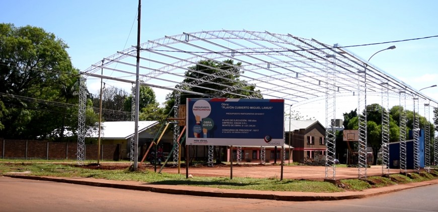 Presupuesto Participativo: avanza la construcción de un tinglado en Miguel Lanús