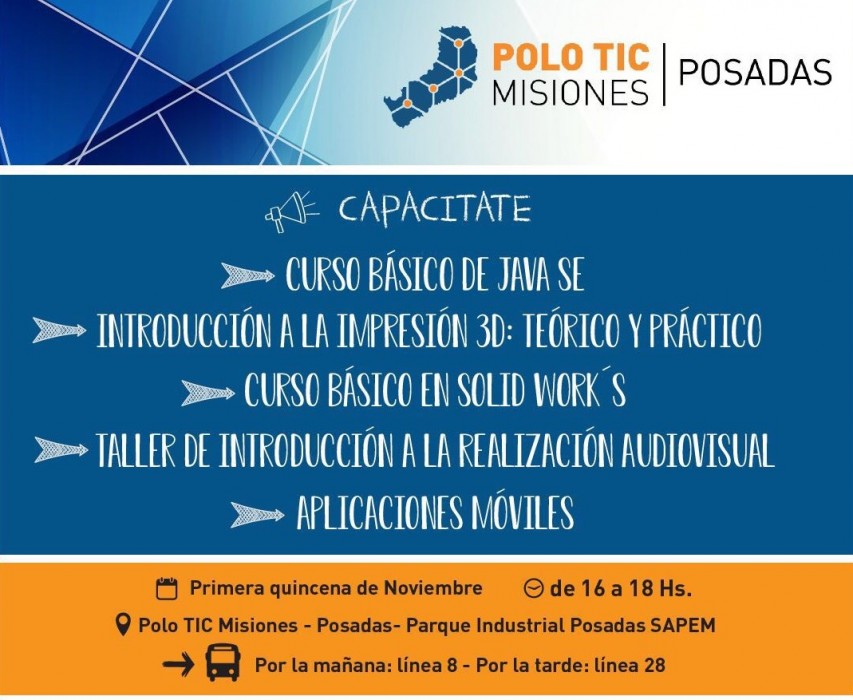 Polo TIC Misiones arranca con cinco cursos de capacitación gratuitos
