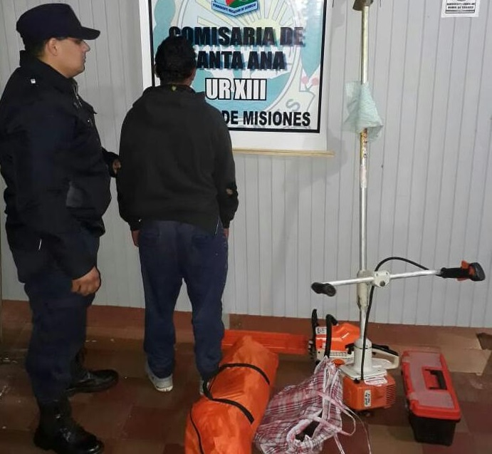 Lo sorprendieron cuando intentaba viajar con elementos robados y fue detenido