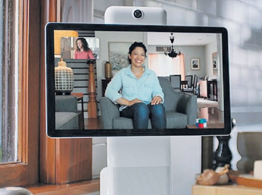 Una pantalla para videollamadas