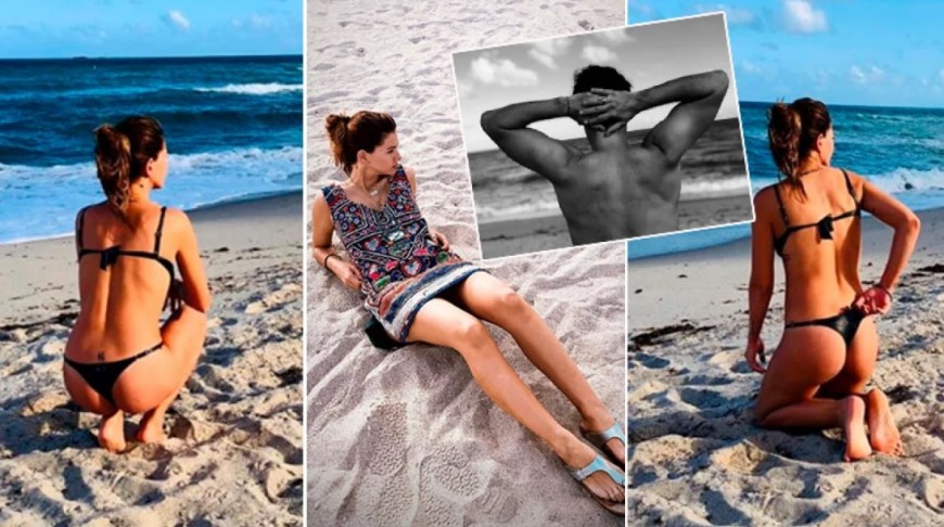 China Suárez, súper sexy en bikini en la playa, a ocho meses de ser mamá: 