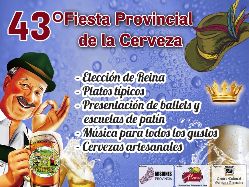 Alem se prepara para vivir la 43° Fiesta Provincial de la Cerveza 3 6 - norm 2 - 5