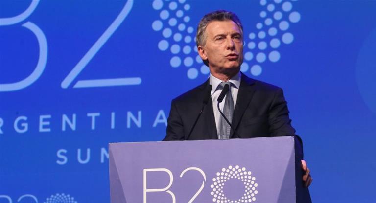 Macri ante el B20: «El apoyo de la comunidad internacional refuerza que la senda que tomamos es la correcta»