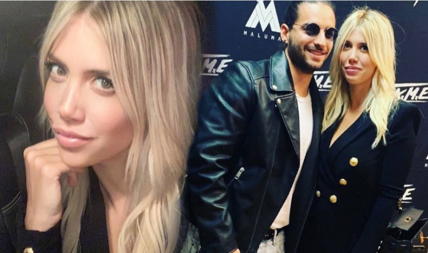 Wanda Nara y sus amigas en el show de Maluma