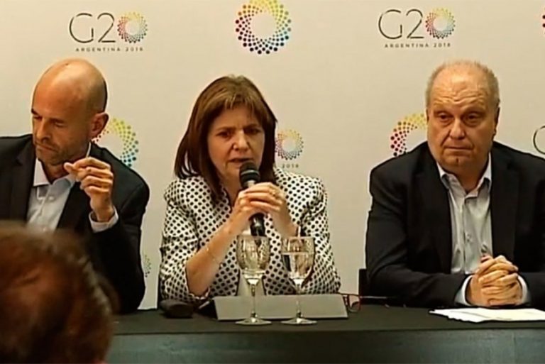 Cumbre del G20: Patricia Bullrich anunció que habrá 22 mil policías