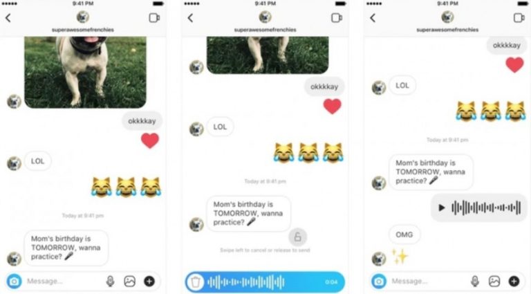 Llegaron los mensajes de voz a Instagram