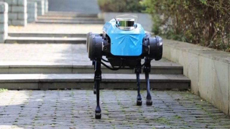 China lanzó un nuevo perro robot capaz de correr, subir escaleras y mover objetos de 20 kilogramos