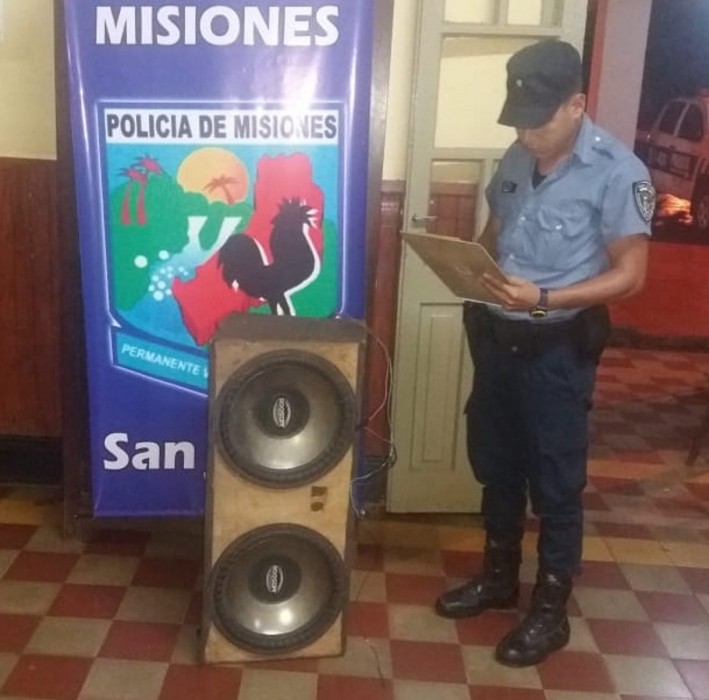 Recuperaron una caja de sonido robada de un auto en San Javier