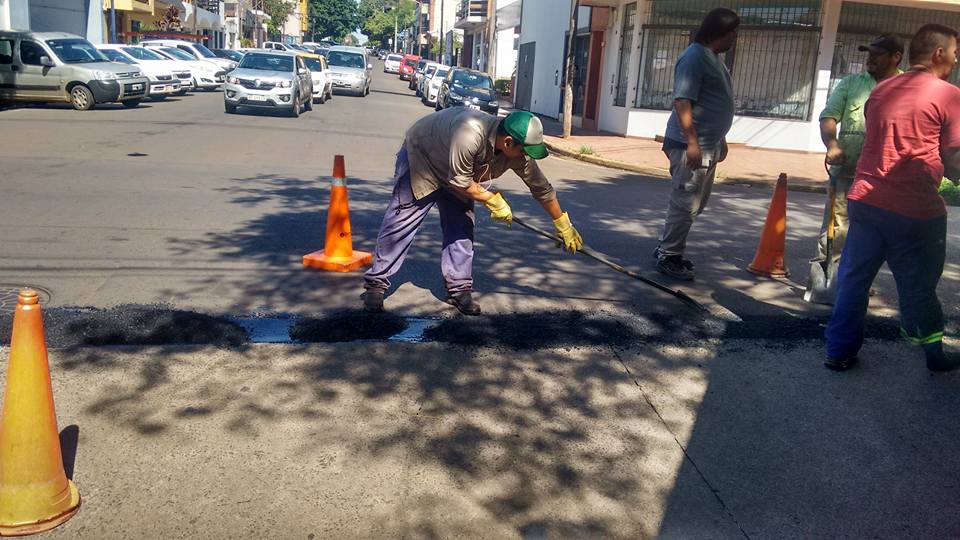 Concretaron trabajos de bacheo en el microcentro de Posadas