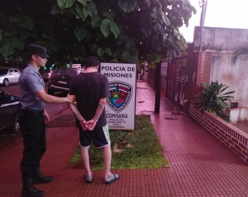 Intentó robarle el celular a su hermana, agredió a su cuñado y terminó detenido