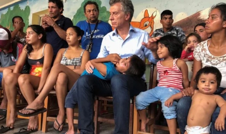 Macri visitó la zona de Chaco afectada por las inundaciones