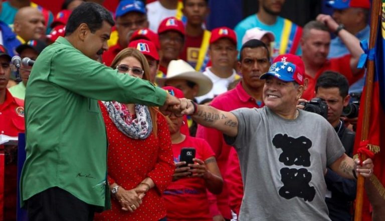 Diego Maradona: "Hoy, más que nunca, con el presidente Nicolás Maduro"