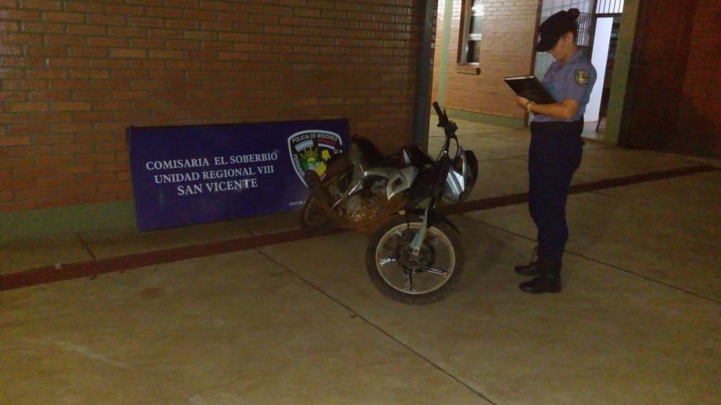 Recuperaron una moto robada en El Soberbio