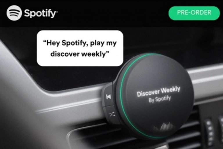 El dispositivo de Spotify para autos podría salir a la venta este año