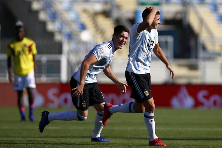 Sudamericano Sub 20: con un golazo de Álvarez, Argentina derrotó a Colombia por 1 a 0