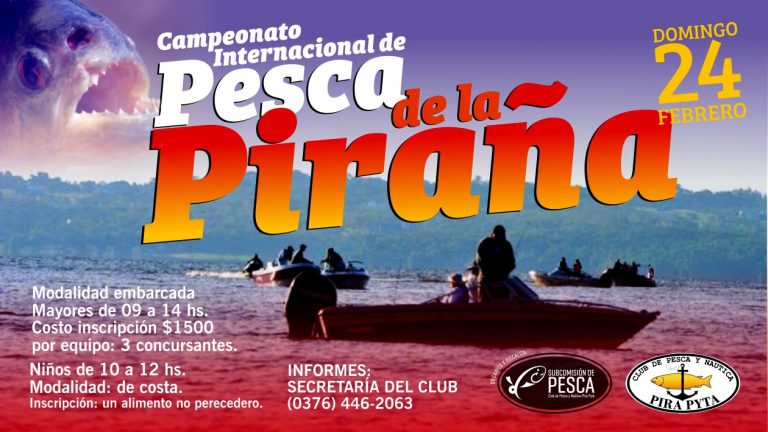 El Pirá Pytá organiza una nueva edición del Campeonato Internacional de Pesca de la Piraña