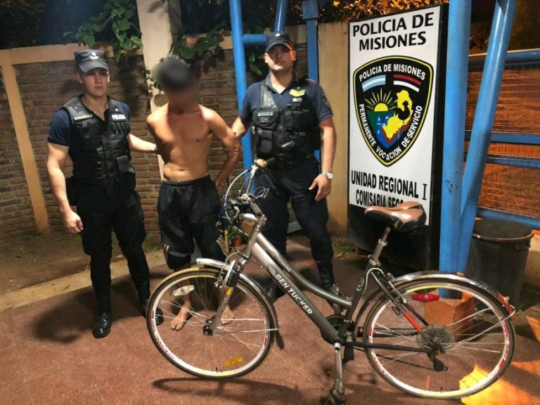 Posadas: robó una bicicleta, atacó a policías y fue detenido