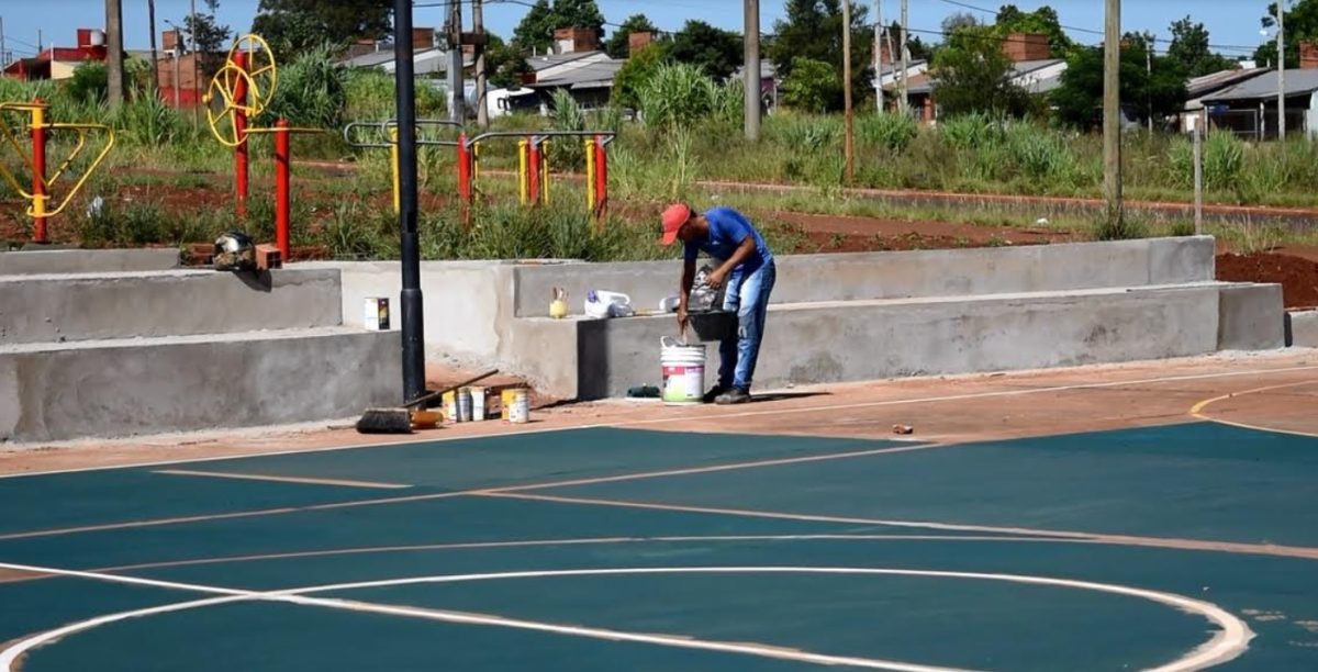 Finalizan obras de mejoramiento en la plaza del barrio Nueva Esperanza