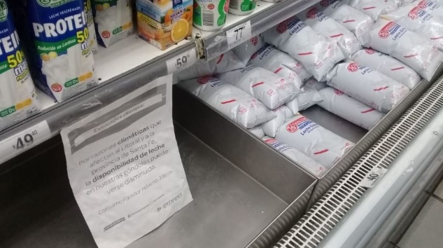 La industria y los supermercados advierten que habrá faltante de leche hasta mayo