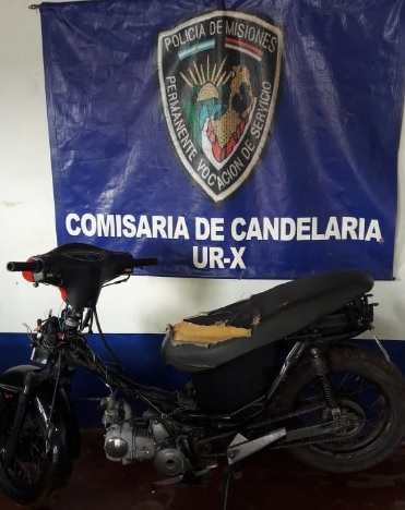 En Candelaria recuperaron una moto robada y detuvieron a un menor