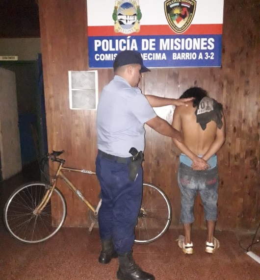 Minutos después de haber robado una bicicleta fue detenido por la Policía