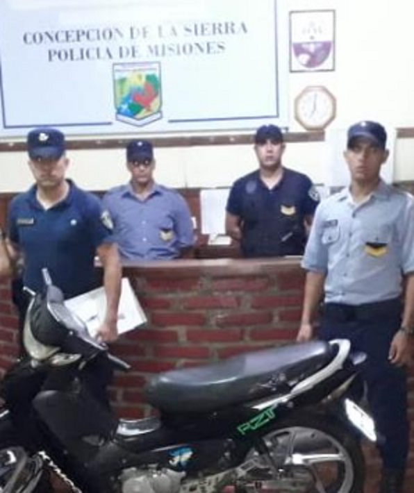 Concepción de la Sierra: recuperaron una moto robada en San Javier