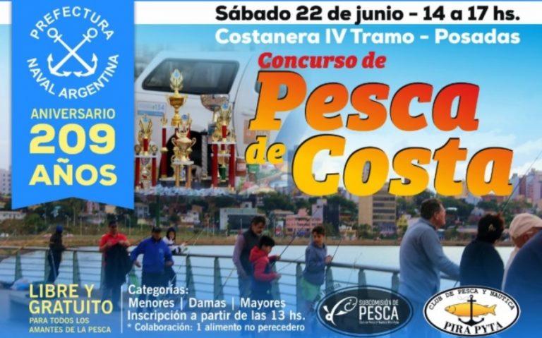 Hoy se realizará el torneo de pesca por el aniversario de la Prefectura Argentina