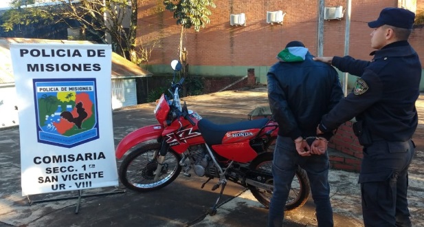 San Vicente: robó una motocicleta y terminó detenido